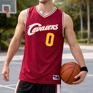Alleson Athletic Cleveland Cavaliers Allen Iverson #0 Burgundy Mesh Basketball J